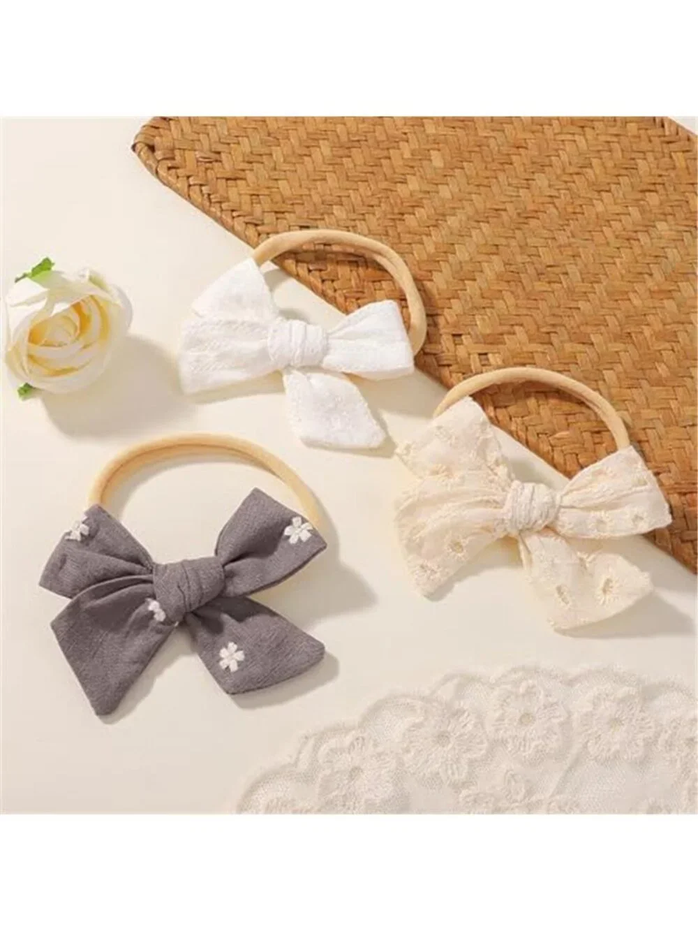 Baby Headbands Set Newborn Toddler Girls Soft Stretch Bow Headbands 10 Pack
